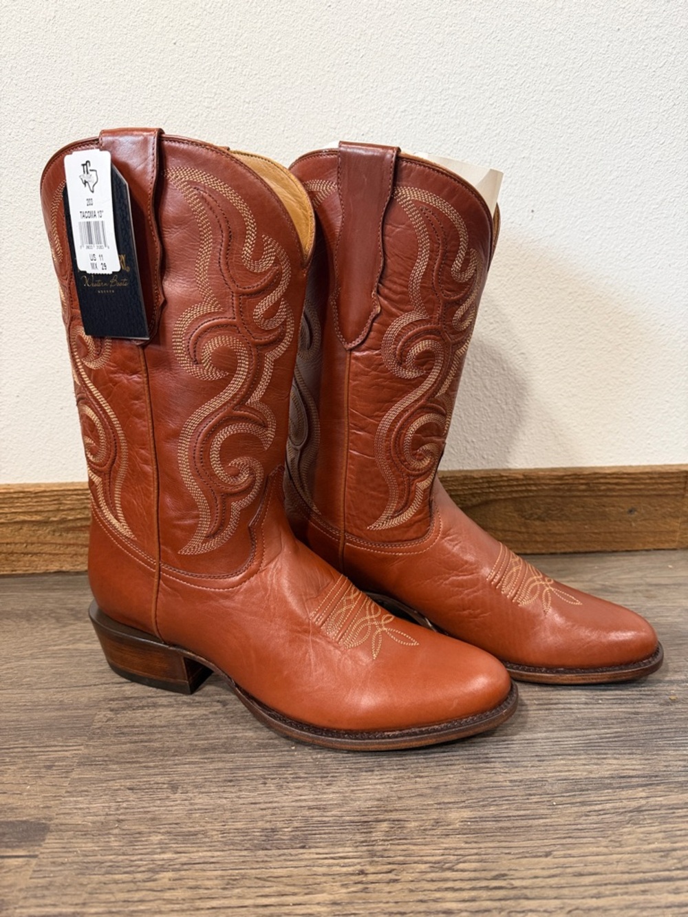 Texas Country Men's Western Leather Cowboy Boots